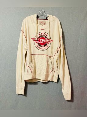 Premium 51 Men's "Zion National Park "Cream Hoodie Sweater  Sz 2X